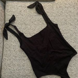 Free People Black Bodysuit Small NWT